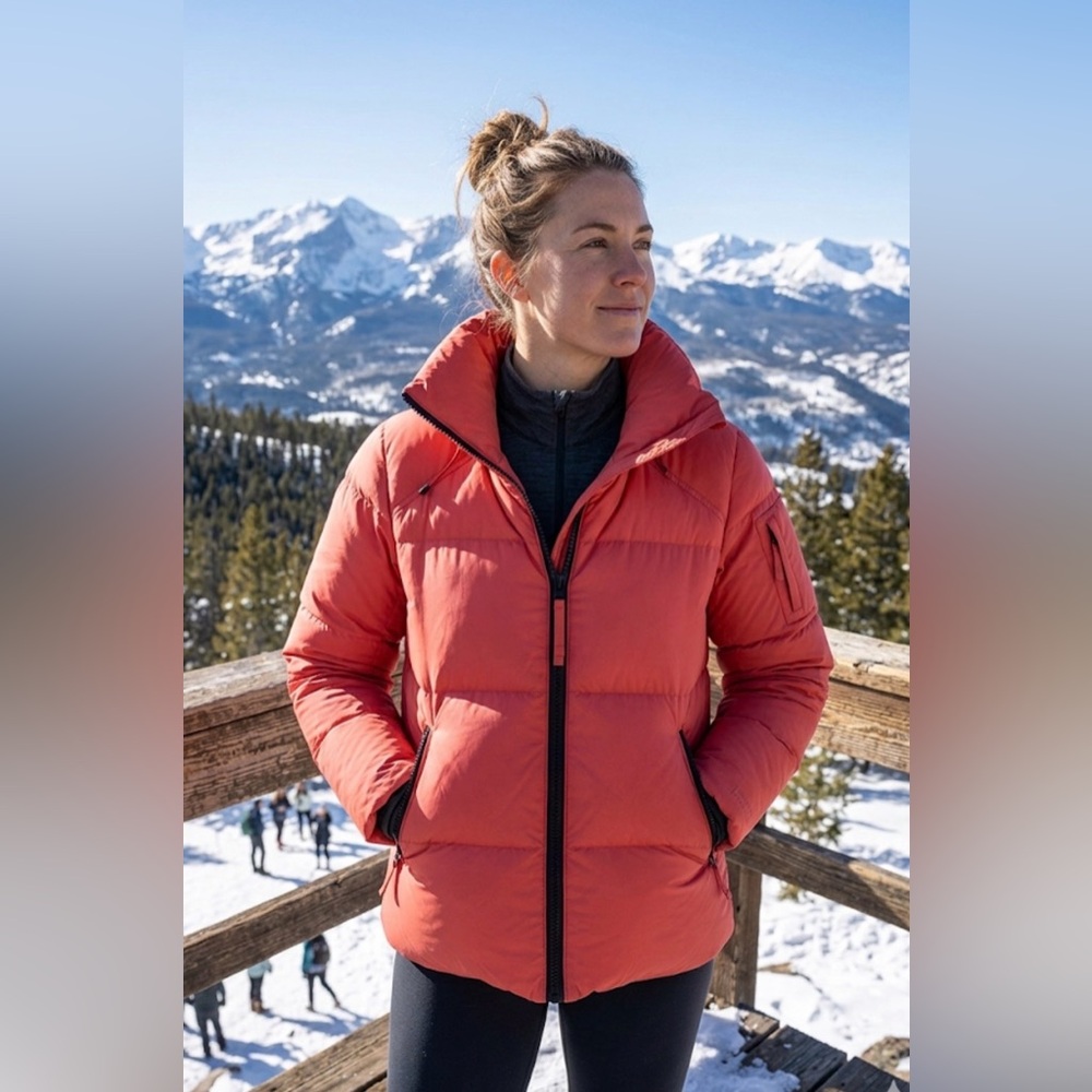 Mountain Standard Puffer Jacket with Black Zipper